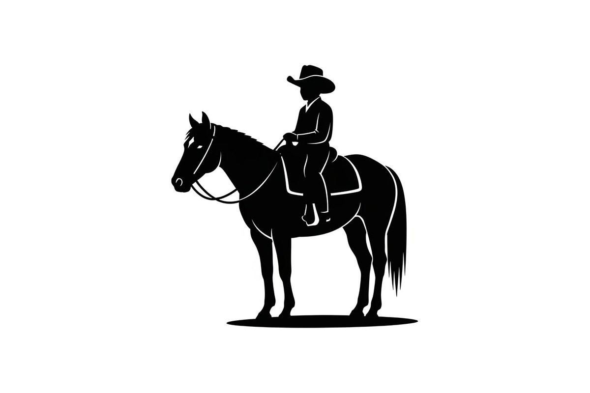 Western Cowboy Horse Silhouette Bund, an Illustration by Designs_River (Photo 38 of 51)