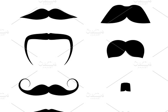 Set Of Mustache