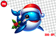 Christmas Whale Clipart Bundle Files, an Animal Illustration by taramija (Thumbnail 14 of 26)