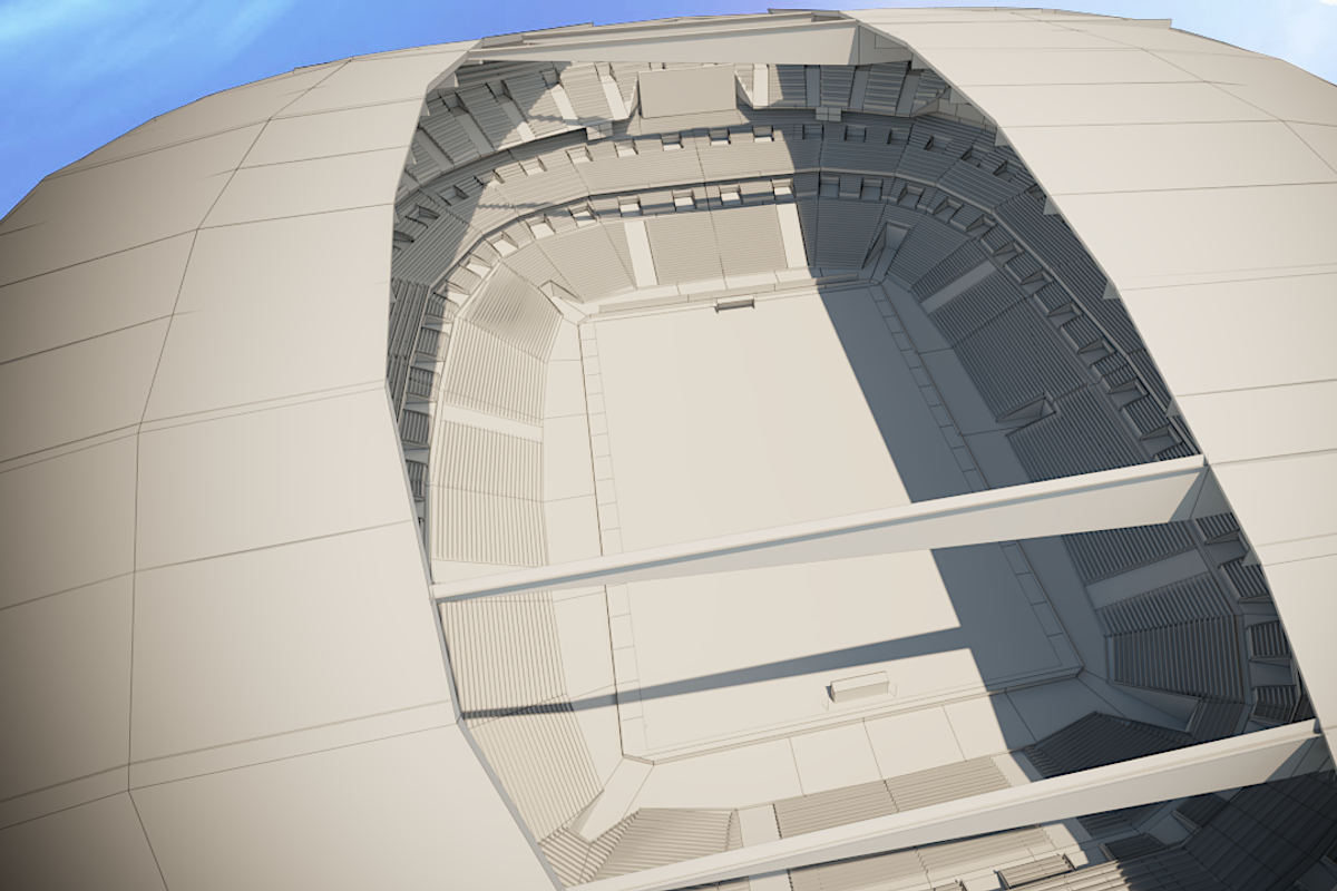 Football stadium game ready 3D-Model, an Architecture 3D Model by 3DGeeq (Photo 10 of 18)