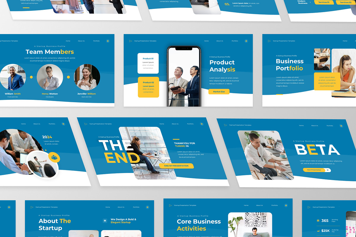 Beta - Startup PowerPoint Template, a Presentation Template by GraphauseProject (Photo 5 of 6)