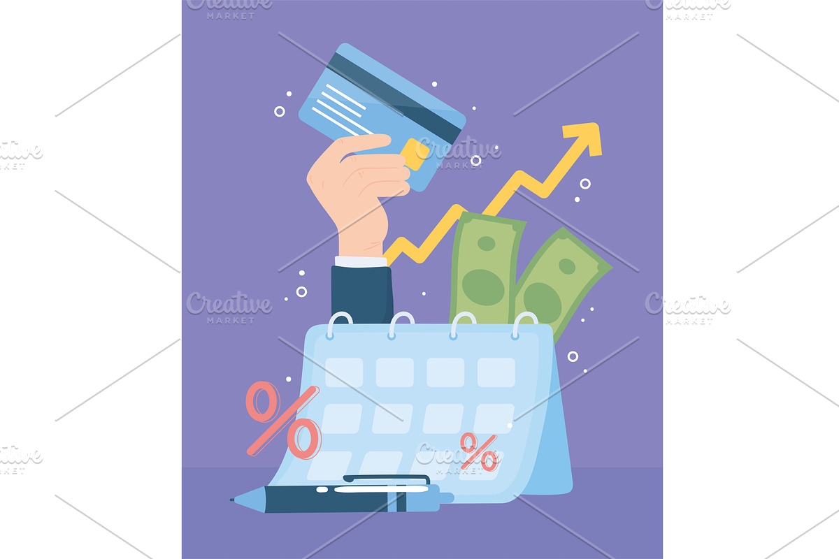 banking money percent, a Finance Illustration by studiogstock