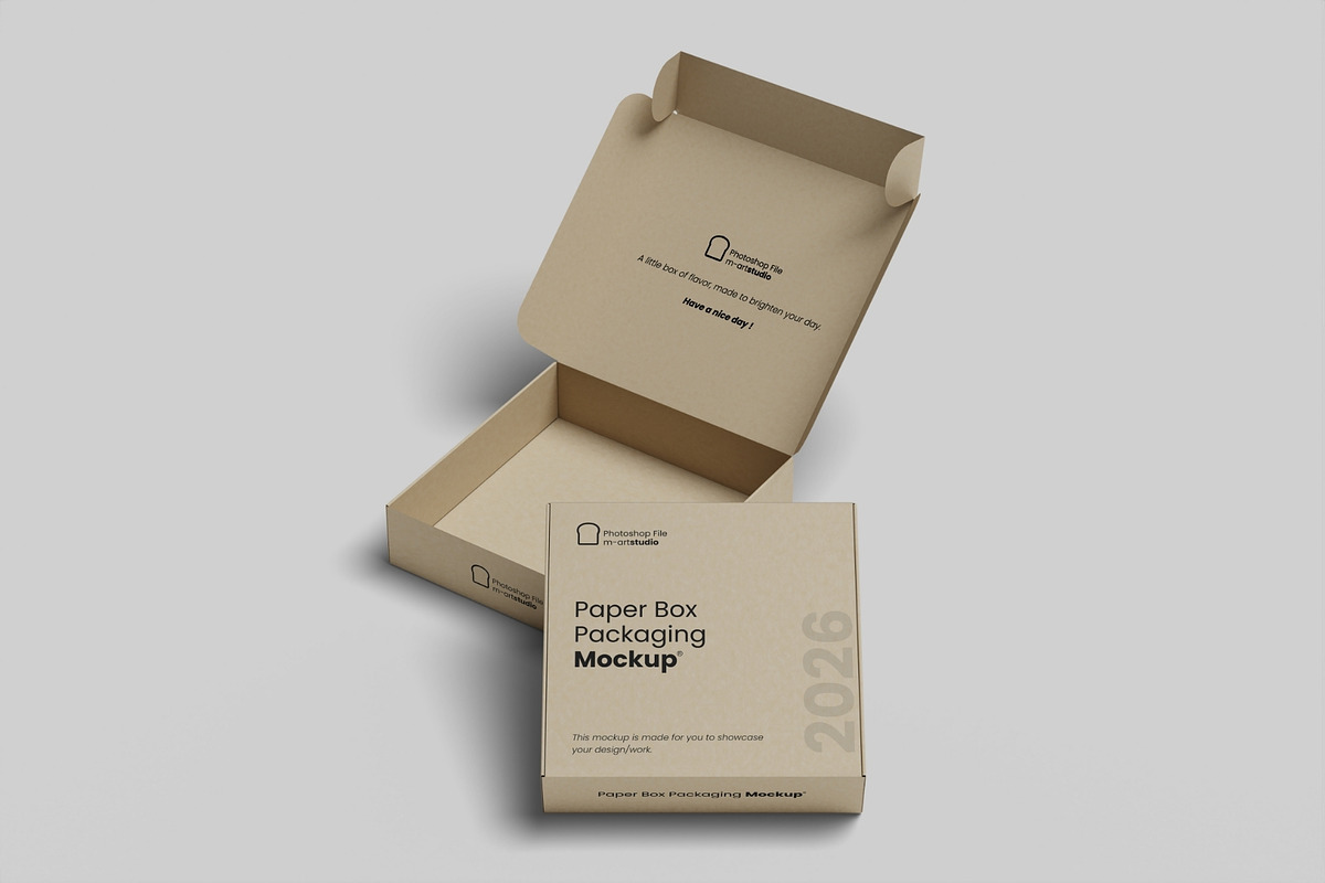 Realistic Box Packaging Mockup PSD, a Packaging Mockup by MA-KING_ART (Photo 2 of 5)