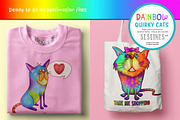 Rainbow Quirky Cat Illustrations PNG, an Animal Illustration by SLS Lines (Thumbnail 6 of 9)
