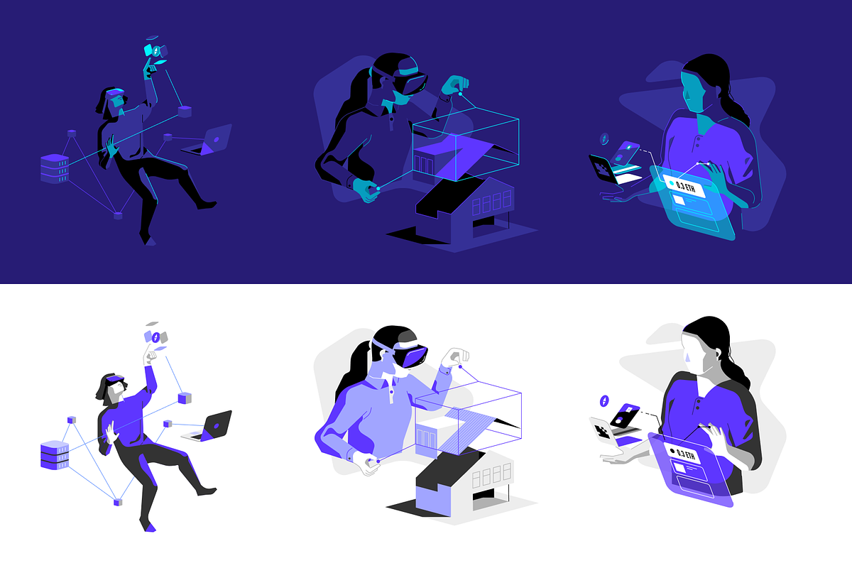 Virtual Reality & AR Illustrations, a Templates & Theme by Formfrom (Photo 8 of 12)