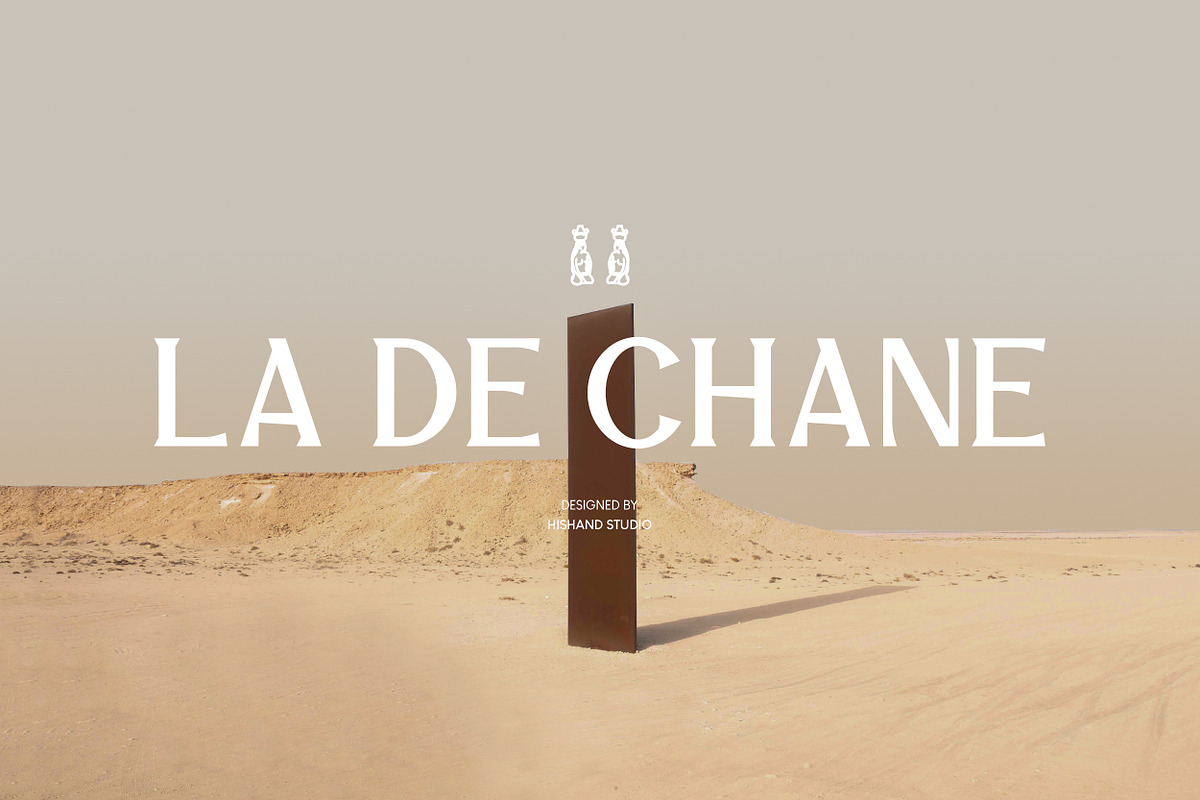 LA DE CHANE Display Font, a Serif Font by Hishand Studio (Photo 1 of 10)