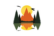 Sunset Adventure Camping Badge Set, an Object Graphic by Designs_River (Thumbnail 7 of 13)
