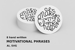 Motivational phrases set