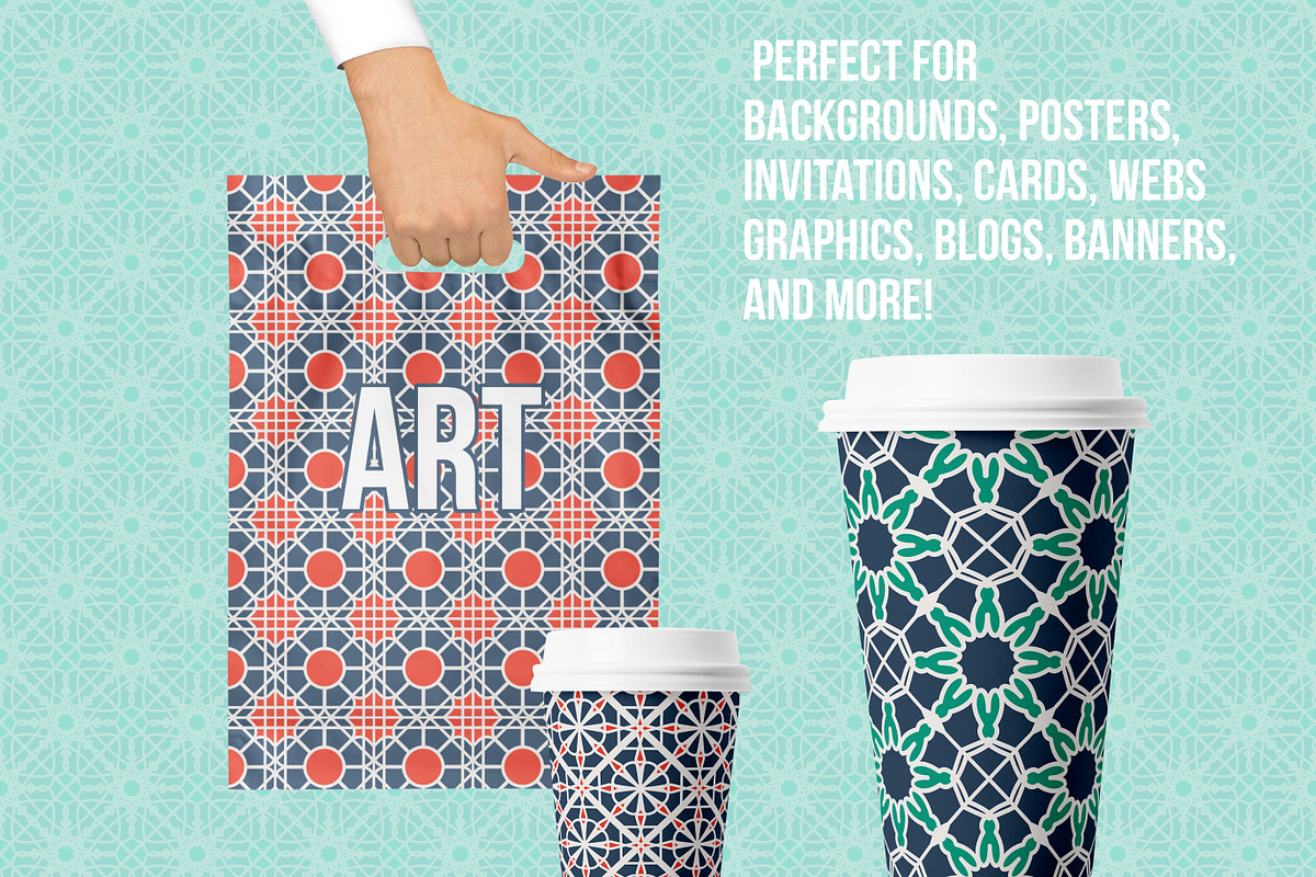 8 Seamless Patterns, a Pattern Graphic by dacascas (Photo 2 of 9)