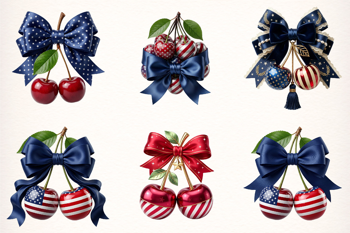 Coquette Cherry Bow Clipart, a Transportation Illustration by Digital Artistic99 (Photo 3 of 9)