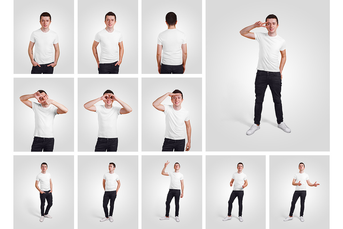 Male T-Shirt PSD Mockups Vol3, a Shirt Mockup by Hi, Mock-Up! (Photo 10 of 10)