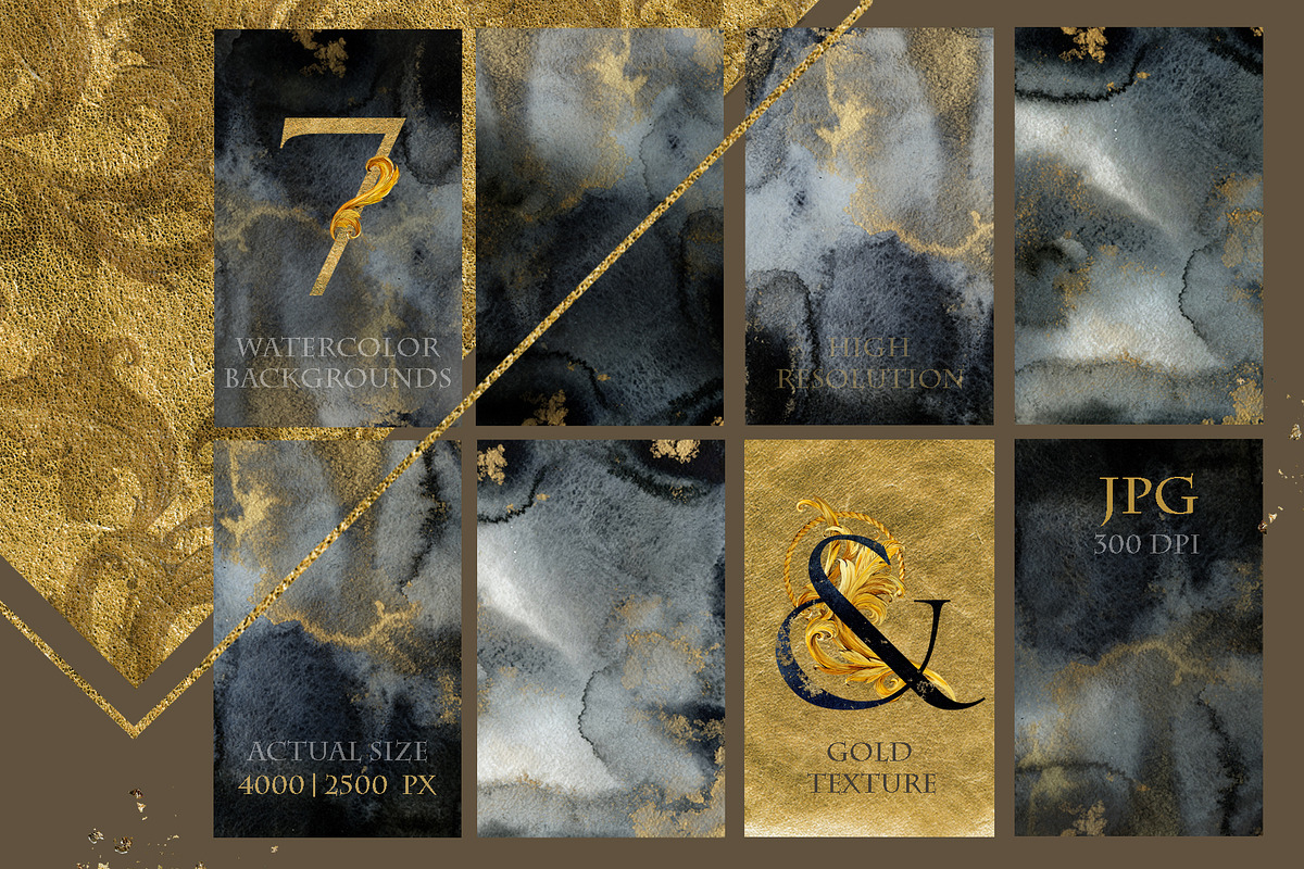 Golden Lions: Luxury Watercolor Kit, a Decorative Illustration by FineArt (Photo 6 of 14)