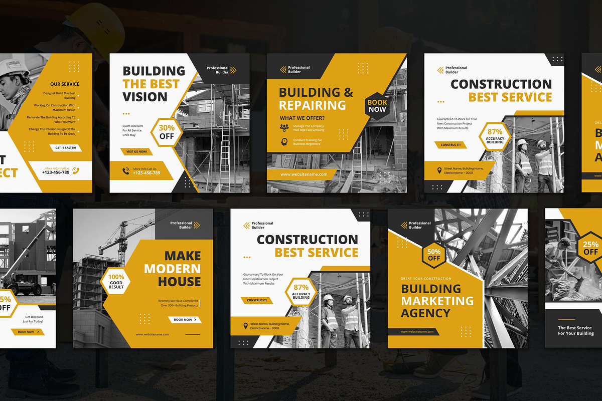 Professional Builder Instagram Post, a Social Media Template by CavenArt (Photo 5 of 5)