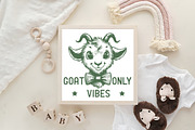 Retro Goat Art with Chill Vibes, an Illustration by Pixels.Craft (Thumbnail 2 of 7)