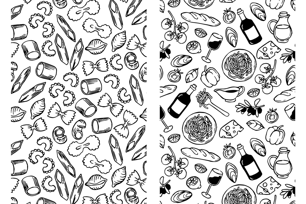 Italian pasta.Hand drawn doodle, a Food Illustration by made by Tanya (Photo 4 of 4)