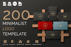 200 minimalist logo kit