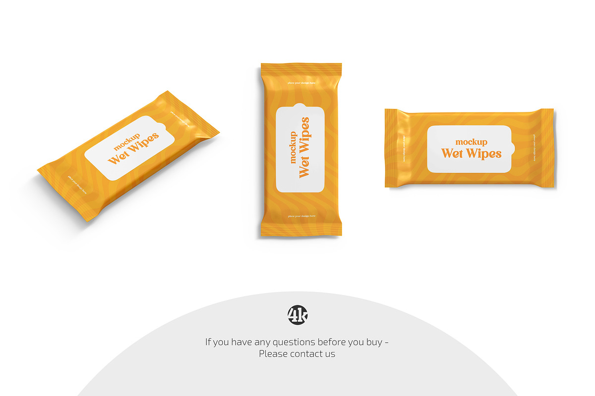 Wet Wipes Mockup Set, a Packaging Mockup by Country4k (Photo 4 of 4)