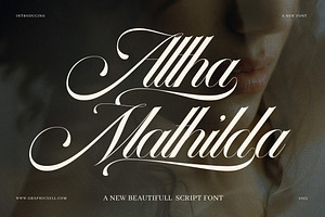 Altha Matilda Elegant Script Font, a Script Font by Graphicxell