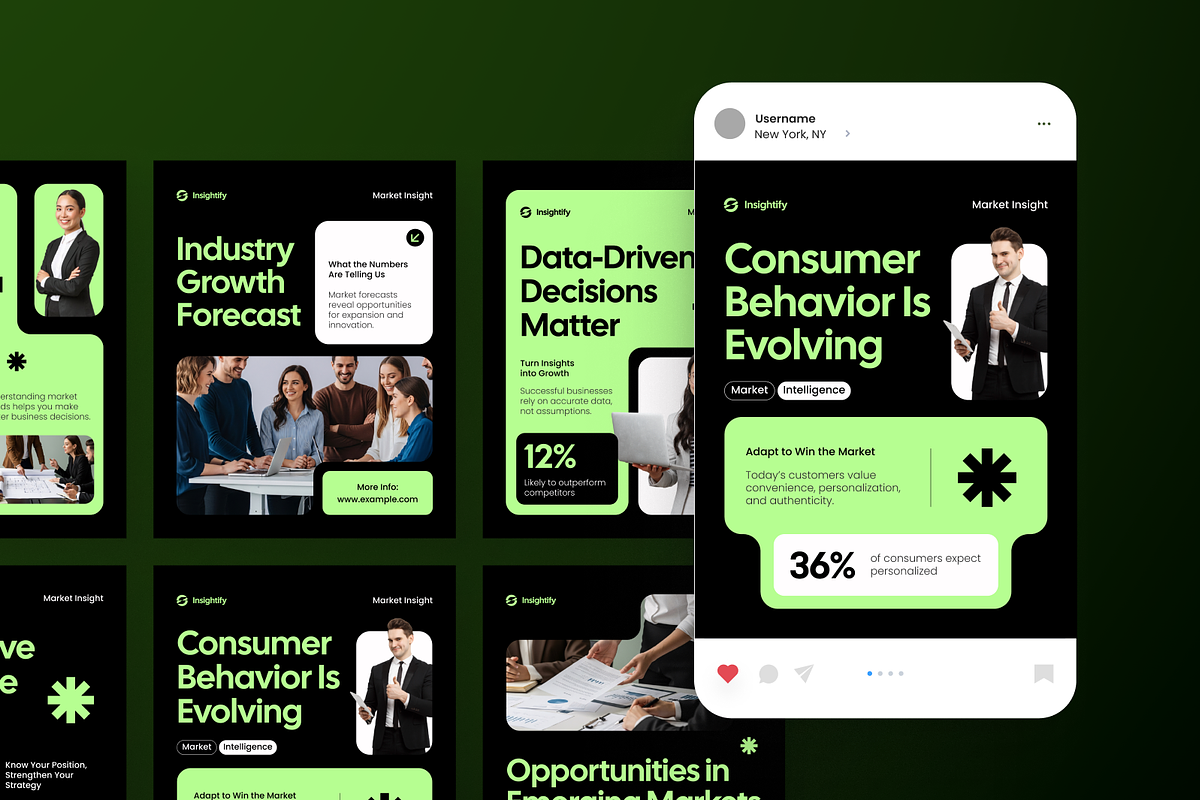 Market Insight Instagram Post, a Social Media Template by Annora Studio (Photo 3 of 6)