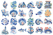 Mediterranean Coastal Clipart Png Se, an Illustration by Daily.Designs (Thumbnail 3 of 3)
