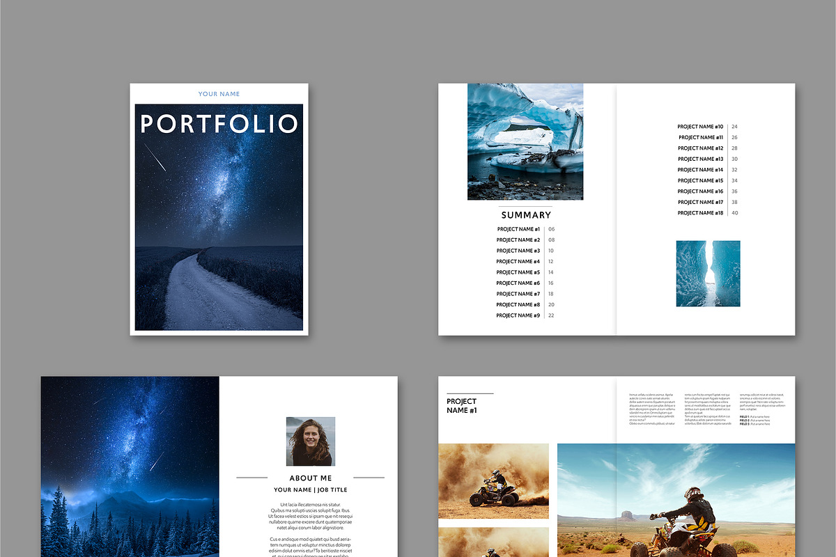 Minimalist Portfolio Layout, a Brochure Template by tomsarraipodesign (Photo 2 of 2)