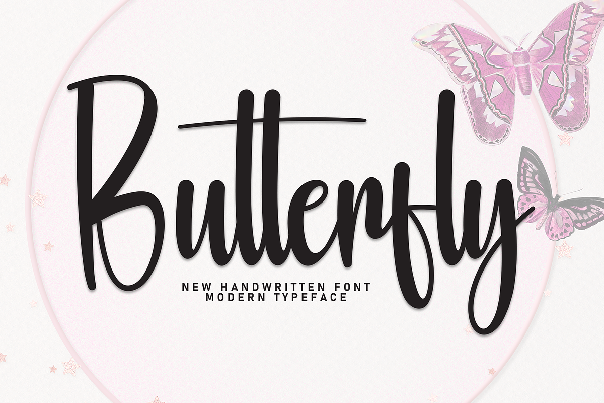Butterfly | Script Font, a Handwritten Font by Scratchones (Photo 1 of 8)