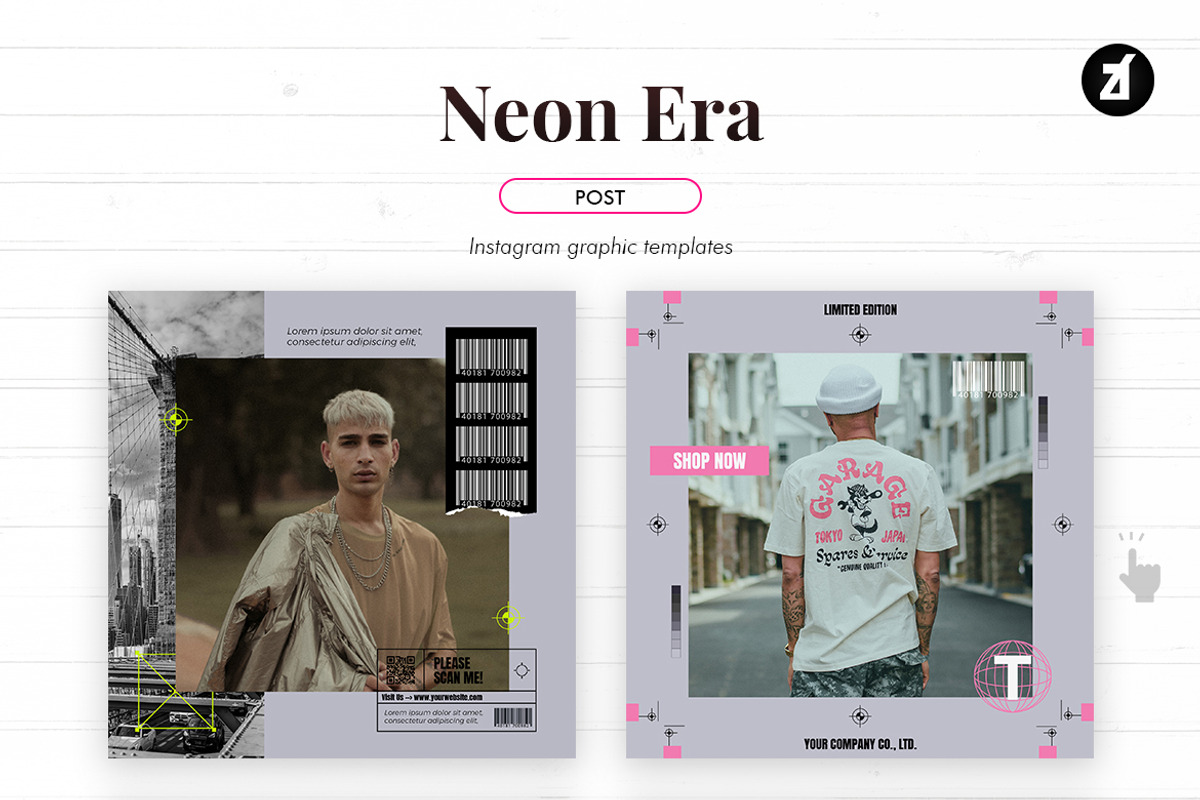 Neon era social media graphic, a Social Media Template by Chanut is industries (Photo 4 of 11)