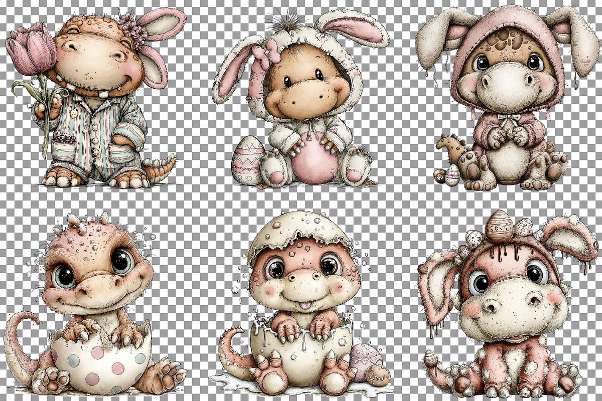 Whimsical Easter Animals Clipart, an Illustration by Sublimation Artist (Photo 3 of 7)