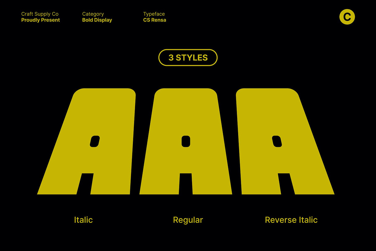 CS Rensa – Bold Sans Serif, a Sans Serif Font by Craft Supply Co. (Photo 2 of 8)