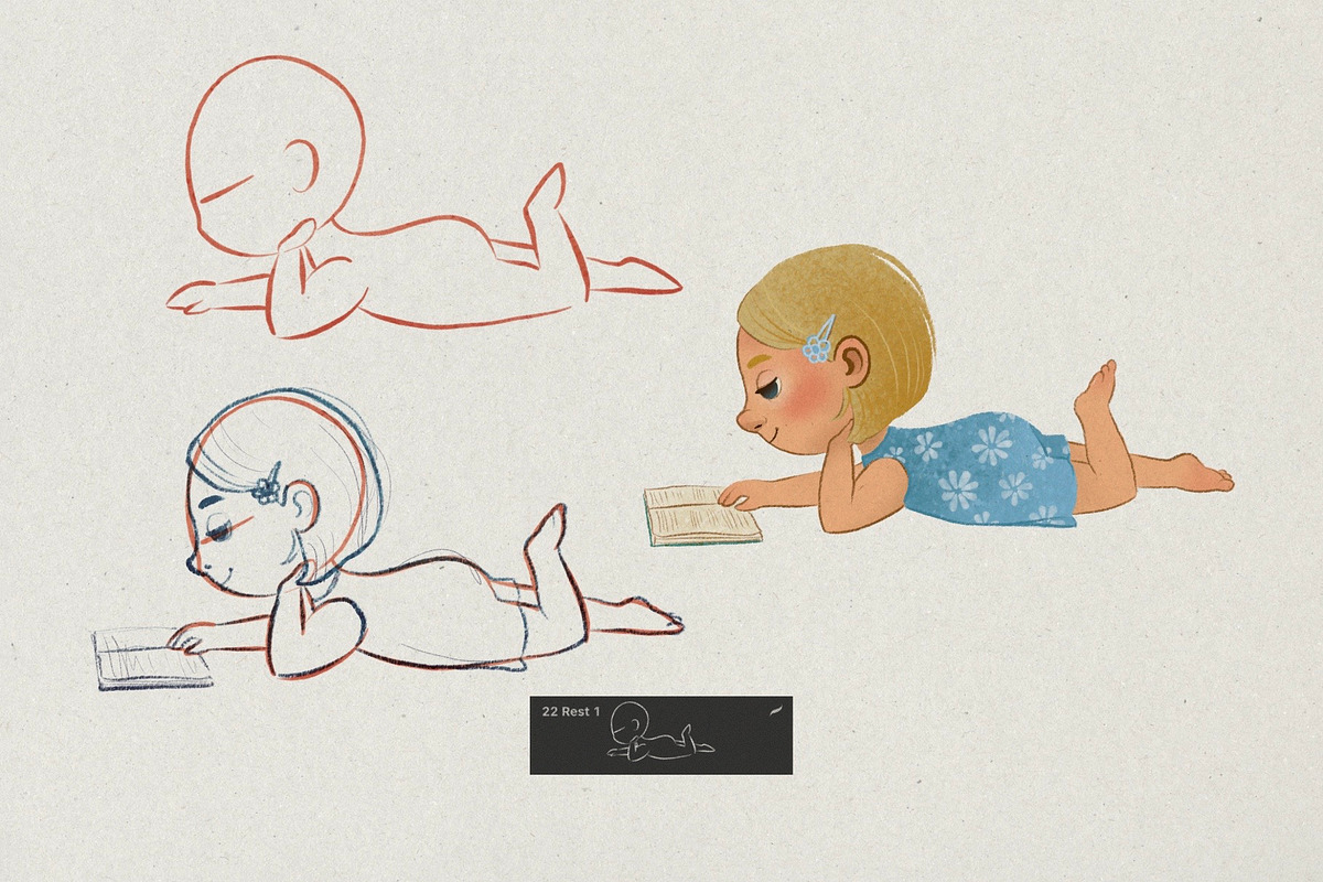 Character Design Kids. Stamp Brushes, a Brush Add-On by Maria Summer (Photo 3 of 10)