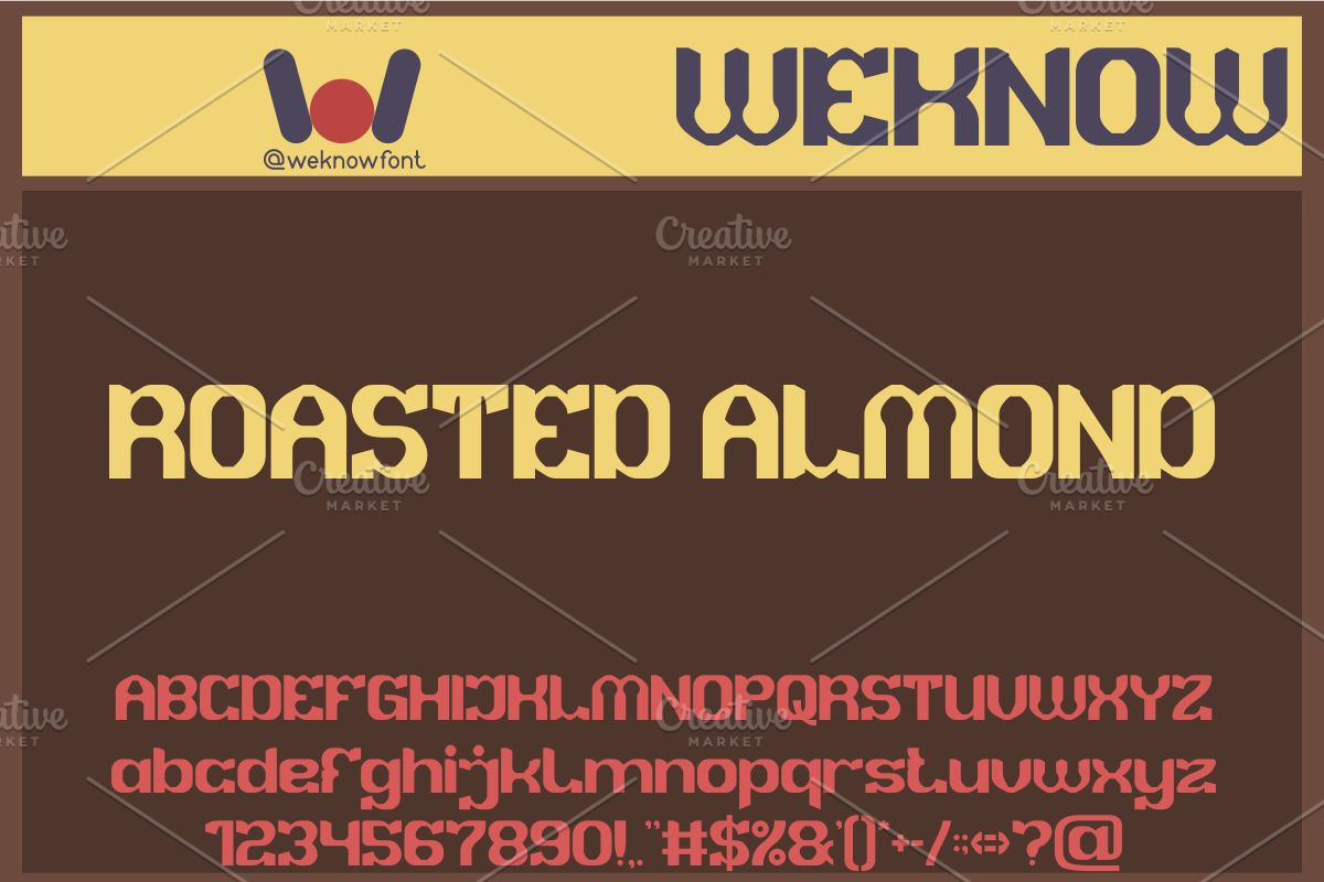 Rosted Almond font, a Font by weknow (Photo 1 of 8)
