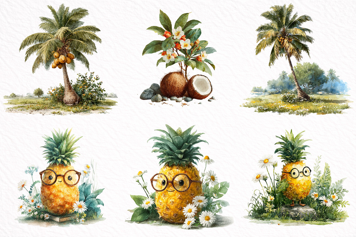 Whimsical Summer Clipart Bundle, an Illustration by DreamArtGraphic (Photo 4 of 8)