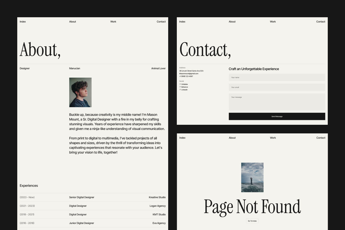 Mason Mount - Framer Template, a Websites & App Template by Ken Nguyen (Photo 3 of 4)