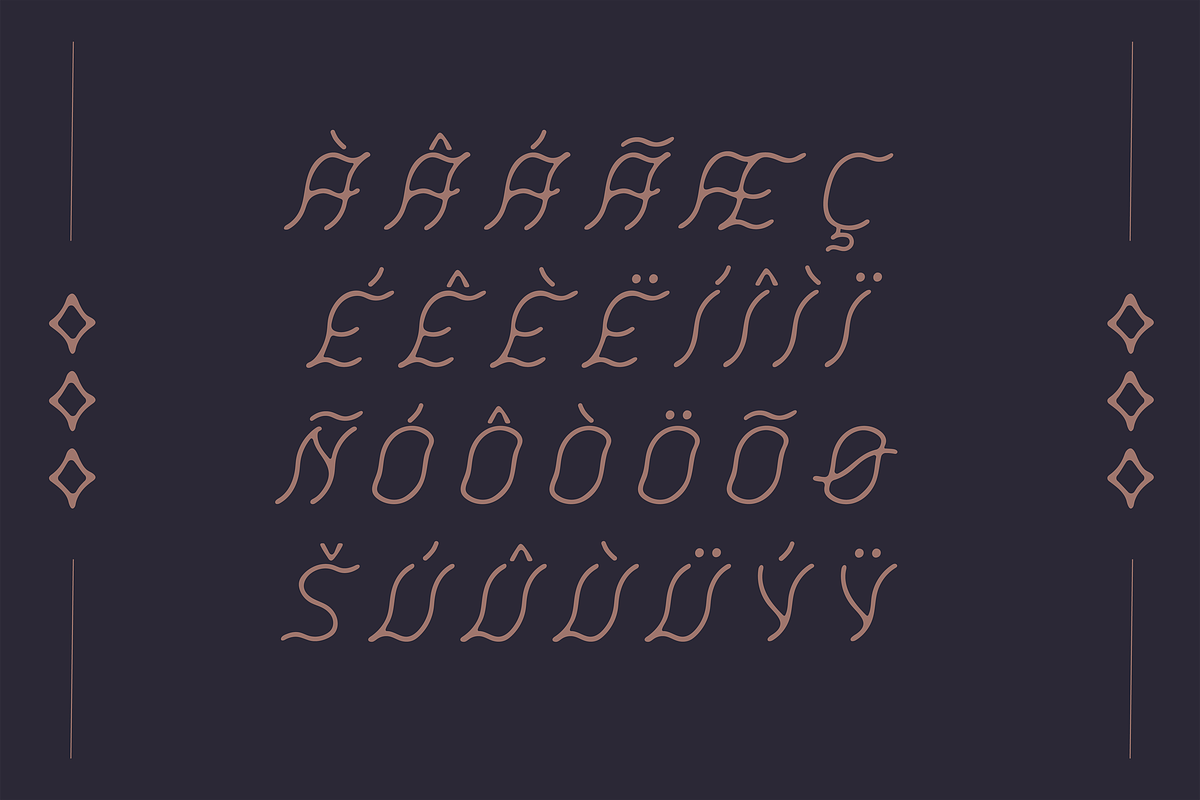 Luna Fina | Slanted Sans Serif Font, a Font by Amber Morgan (Photo 3 of 6)