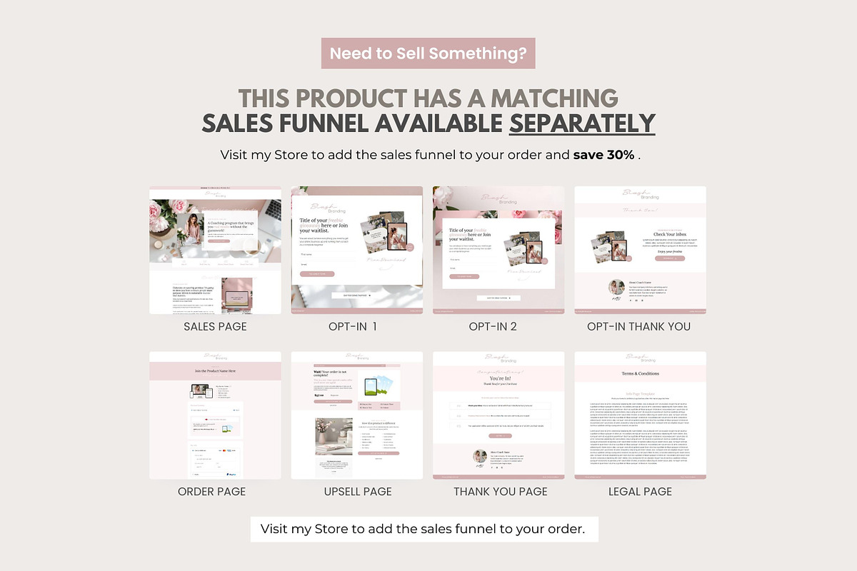 Systeme.io Blush Branding Blog, a Landing Page Template by Hayley's Digital Hub (Photo 10 of 10)