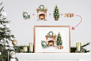 Watercolor Cozy Christmas Clipart, a Decorative Illustration by OKArtHub (Thumbnail 4 of 8)
