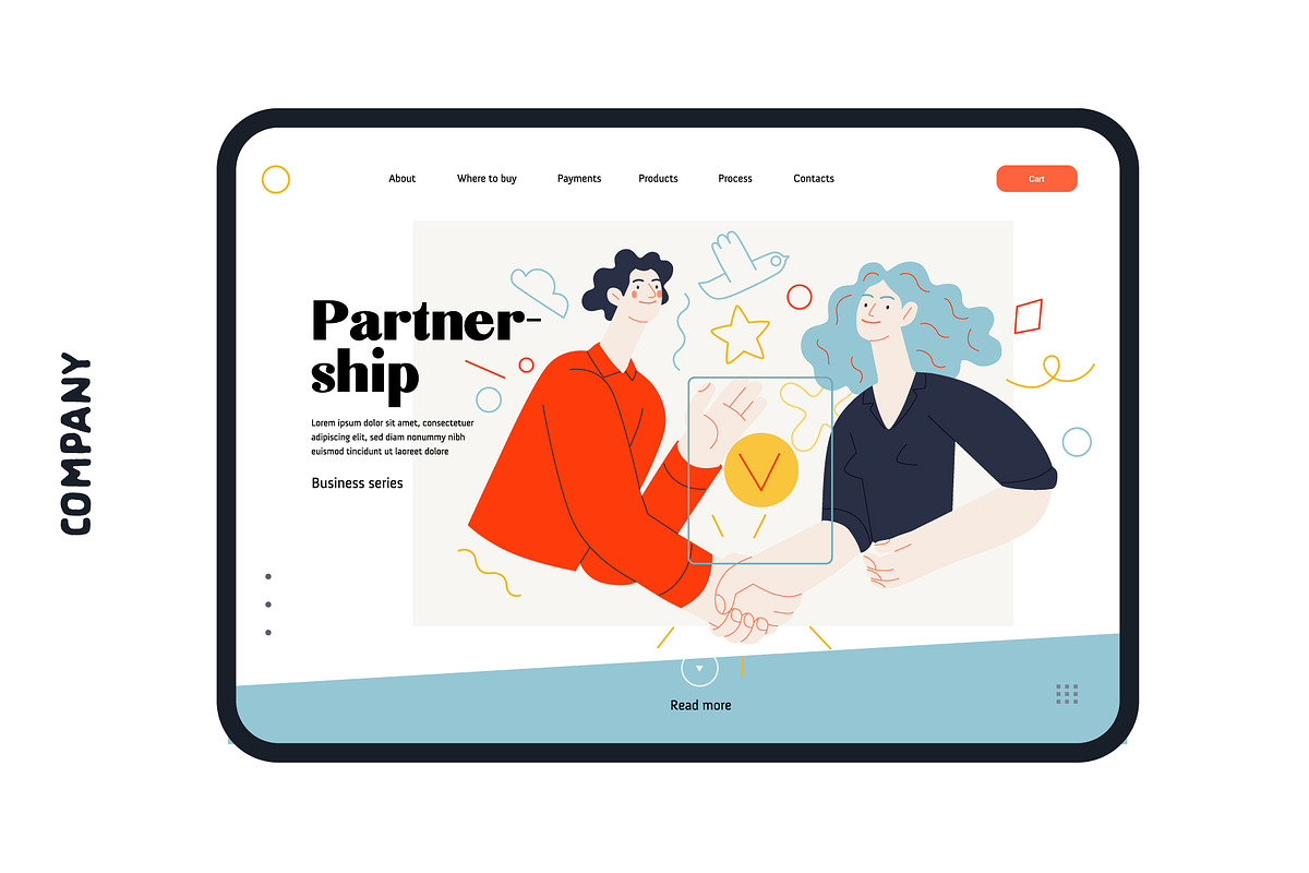 Company, flat web illustrations, a Templates & Theme by Grivina's shop (Photo 14 of 27)