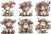 Whimsical Spring Highland Cow Clipar, an Illustration by Daily.Designs (Thumbnail 7 of 8)