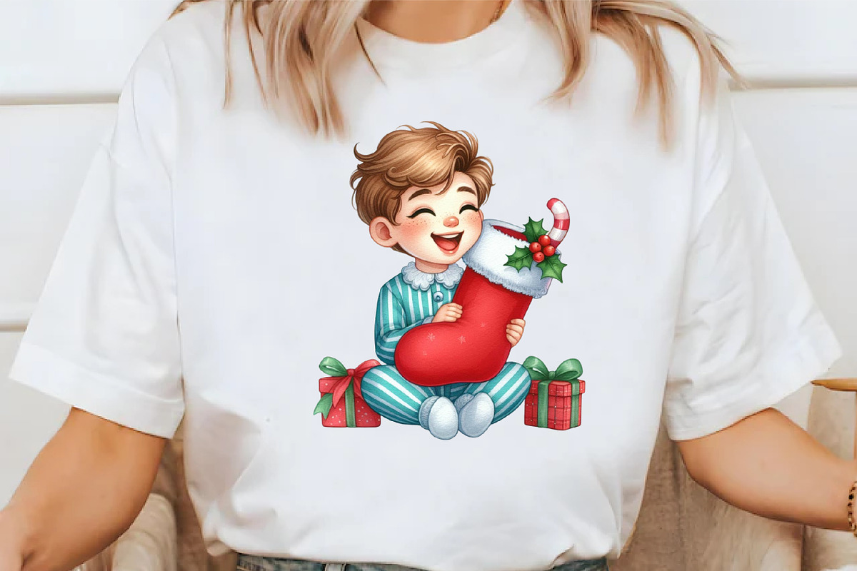 Watercolor Christmas Kids Clipart, an Illustration by Libby Wishes (Photo 4 of 7)