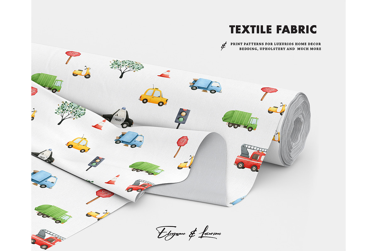 City car urban traffic pattern, a Pattern Graphic by Milatoo (Photo 2 of 3)