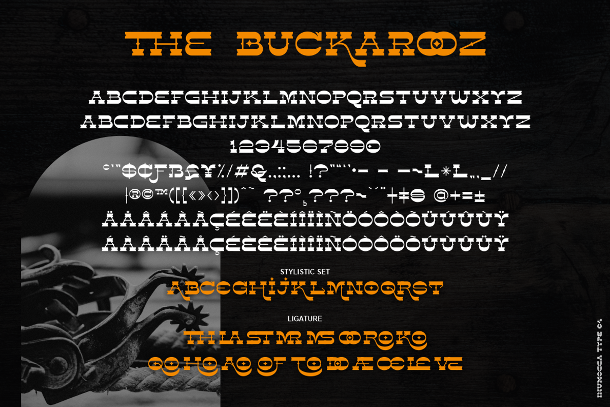 The BUCKAROOZ, a Serif Font by inumocca_type (Photo 10 of 11)