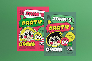 Kids Birthday Invitation, an Invitation Template by graphicook