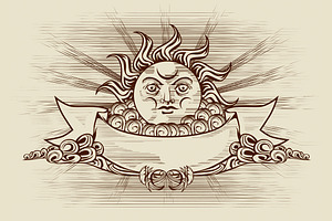Vintage Sun Face