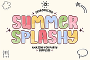 Summer Splashy - Bubbly Display Font, a Handwritten Font by KiddoGlyphs Studio (Thumbnail 1 of 5)
