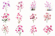 Pink Wildflowers Clipart, an Illustration by Designworld (Thumbnail 3 of 6)