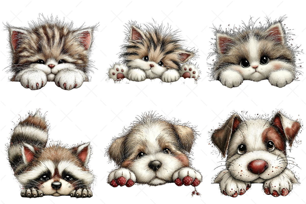 Cute Animals Lying Down Clipart, an Illustration by Craft Nest (Photo 4 of 11)