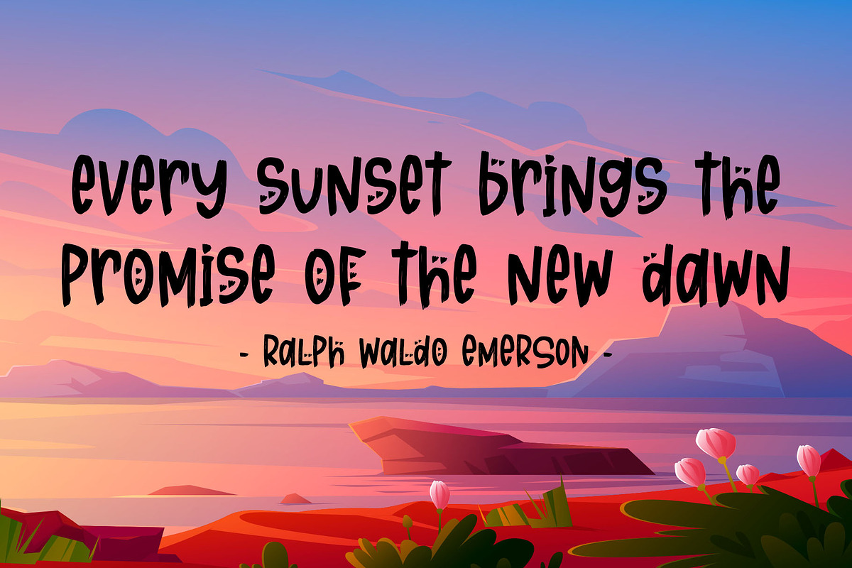 Sunset Story - Handwritten Font preview 2