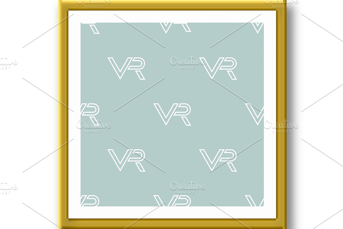 Seamless Vector Pattern With VR, a Pattern Graphic by FineArtStudio (Photo 2 of 3)