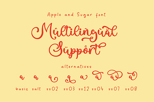 Apple And Sugar Font