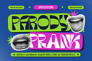 Parody Prank Psychedelic Font, a Serif Font by timelesstype.co (Thumbnail 1 of 20)